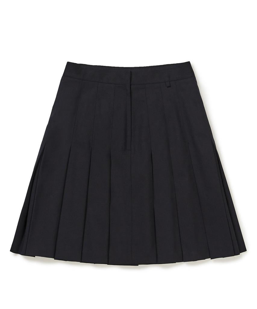 CLOVE [25Ss Clove] Button Pocket Pleated Skirt (Dark Navy)