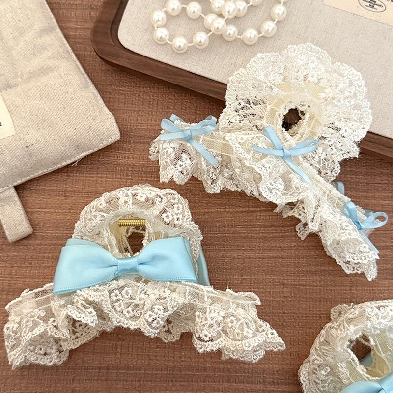 Temperament Lace Bow Hair Clip For Women Girls High Quality  Delicate Hairpin Headdress Sweet Hair Accessories Gifts