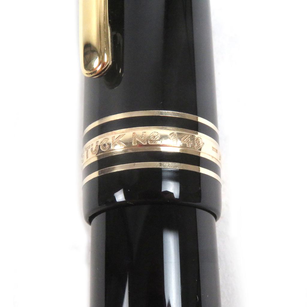 Excellent MONTBLANC Fountain Pen Meisterstück 149 Cap Type Black Gold 18K Mens Used