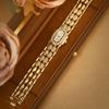Bracelet Stainless Steel Quartz Vintage Watch Rhinestone Wristwatch for Women Gifts