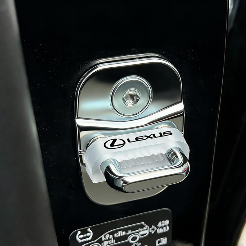 crdhnz1 4Pcs Car Door Lock Buckle Protective Cover Shock Absorber For Lexus Ct200h IS300h RX400h RX350 RC RX450h GS RX RX270 NX300h UX