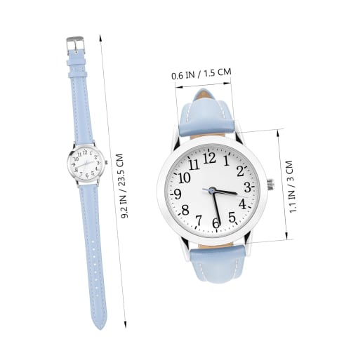 POPETPOP Student Watch, Women's Watch, Leather Band, Waterproof