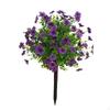 Artificial Flower Garden Stake Plant 24" Faux Greenery Shrubs for Outside Wedding