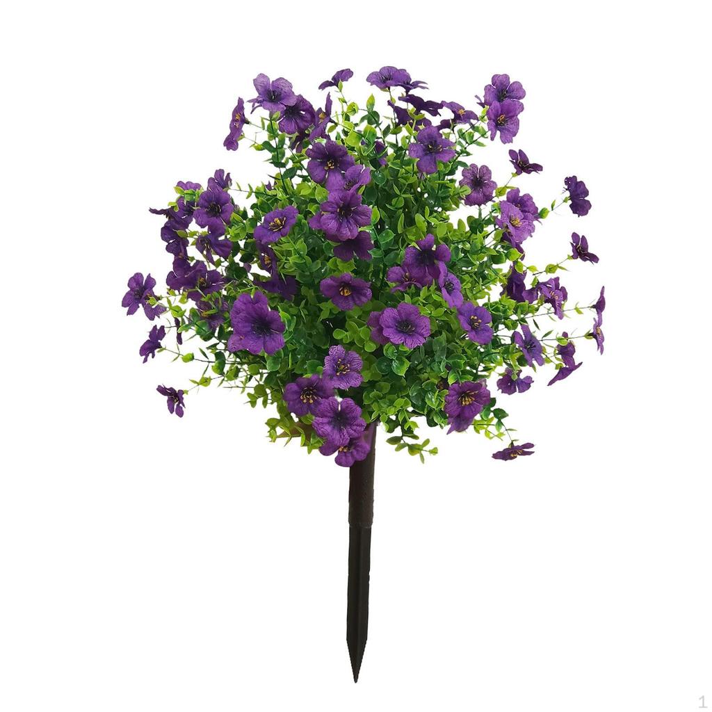 Artificial Flower Garden Stake Plant 24" Faux Greenery Shrubs for Outside Wedding