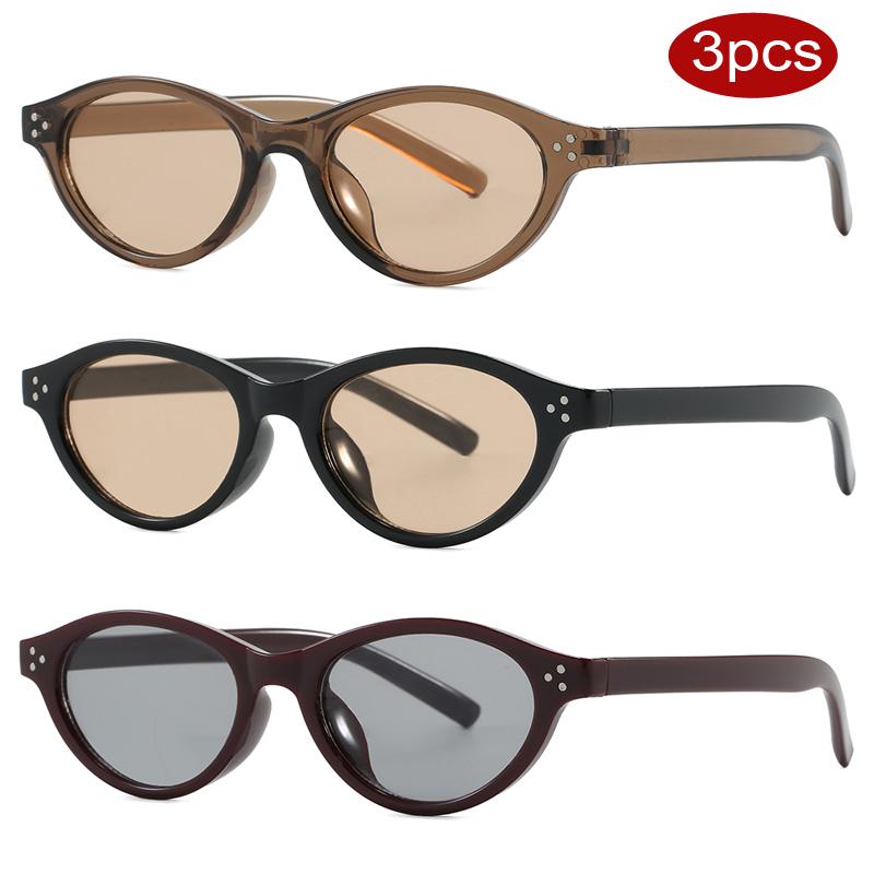 Fashion Small Oval Style Rivet Sunglasses Women Brand Design Multi Color Sun Glasses Outdoor Shades Female UV400 Oculos De Sol