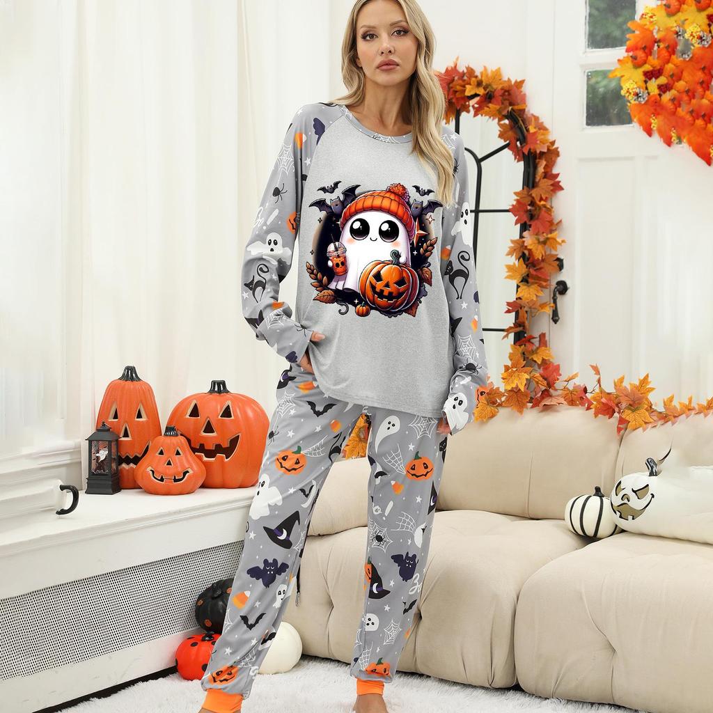 Women's Halloween European & American Two-Piece Homewear Pajama Set