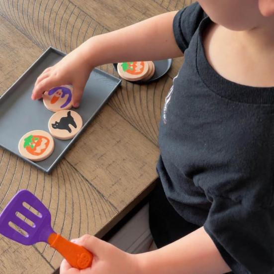 Tabletop Display Decor 3D Printed Halloween Cookie Toy, Simulated Bakery Food Playset for Kids Fall Seasonal Activity Kit Pretend Play And Decoration