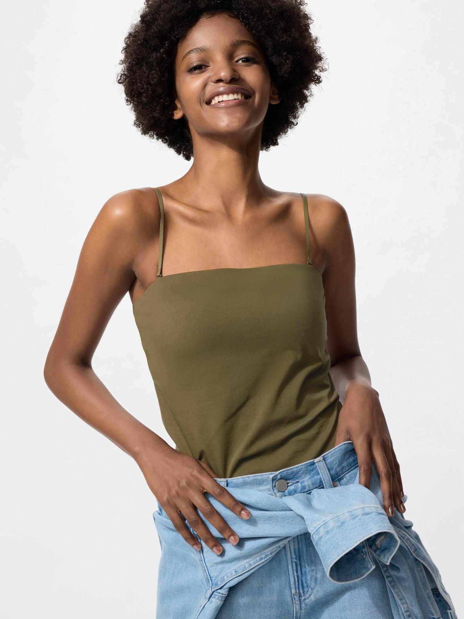 

Хлопковый топ-бра Uniqlo Airism 56 OLIVE/XS