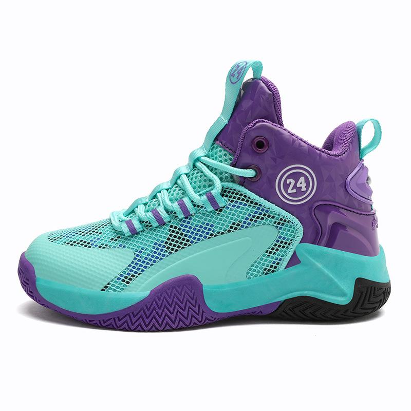 Practical Basketball Shoes for Boys 6-12 Years Old Spring and Summer Non-slip Breathable Mesh Children's Sports Shoes for Boys and Students