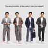 Langdeng Men's Tencel Linen Lightweight Business Casual Blazer