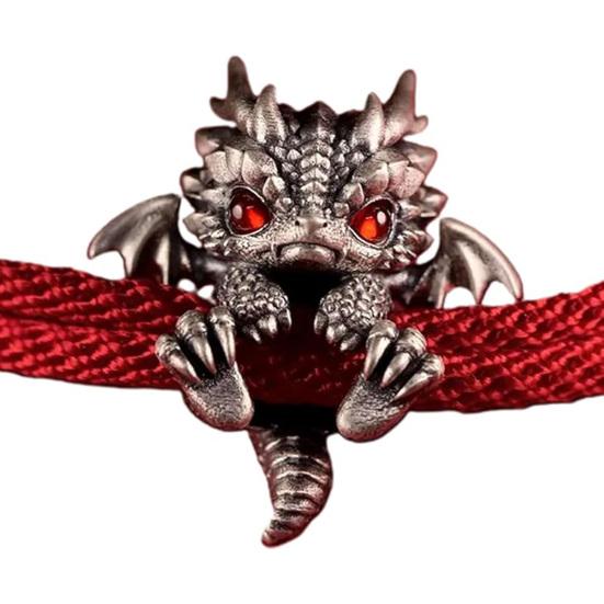 Dragon Bracelet Twisted Rope Retro Chinese Style Polished Alloy Lightweight Hip-Hop Wrist Accessory Unisex Bangle Jewelry