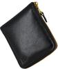 Deze zwarte Italiaanse leren portemonnee voor mannen en vrouwen is gemaakt van echt echt rundleer. Het kan worden gebruikt als een dubbelgevouwen portemonnee, mini-portemonnee, of