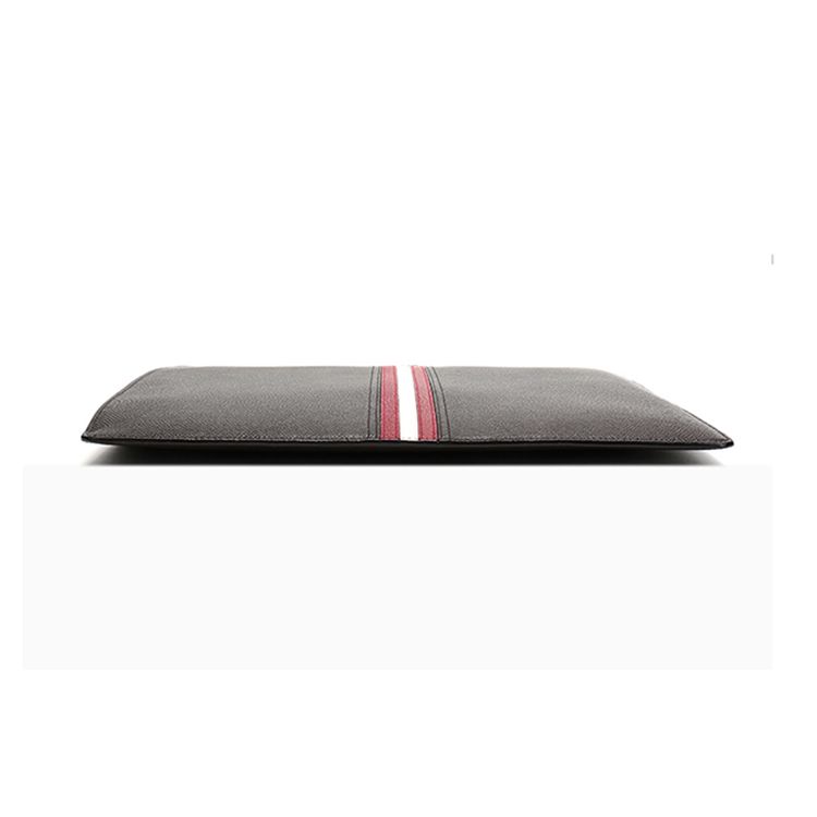 Bally Red And White Striped Leather Business Casual Zipper Clutch Men clutch Brown THALDEN-LT-21