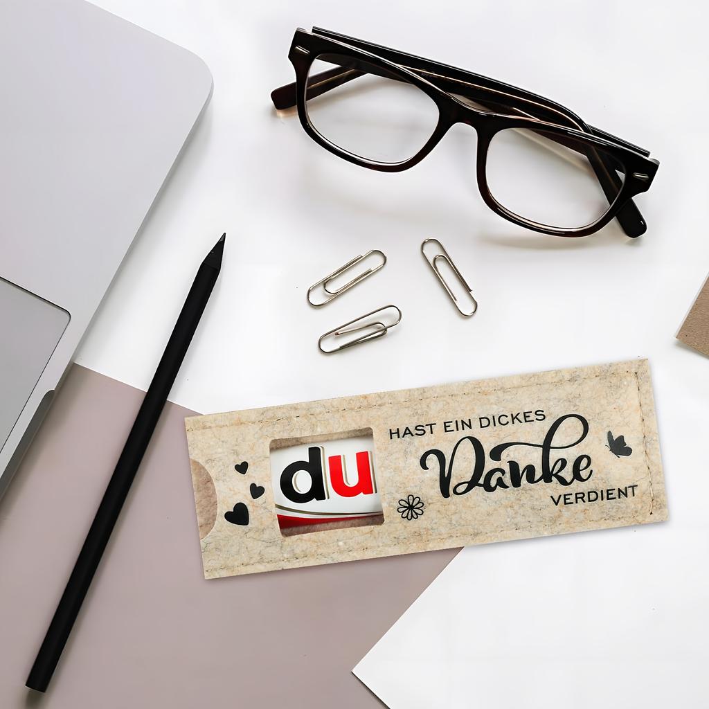 Felt Gift Bags German"You Deserve a Big Thank You"Chocolate Gift Set, Felt Material Gift Box,Suitable for Team/Retirement Gifts