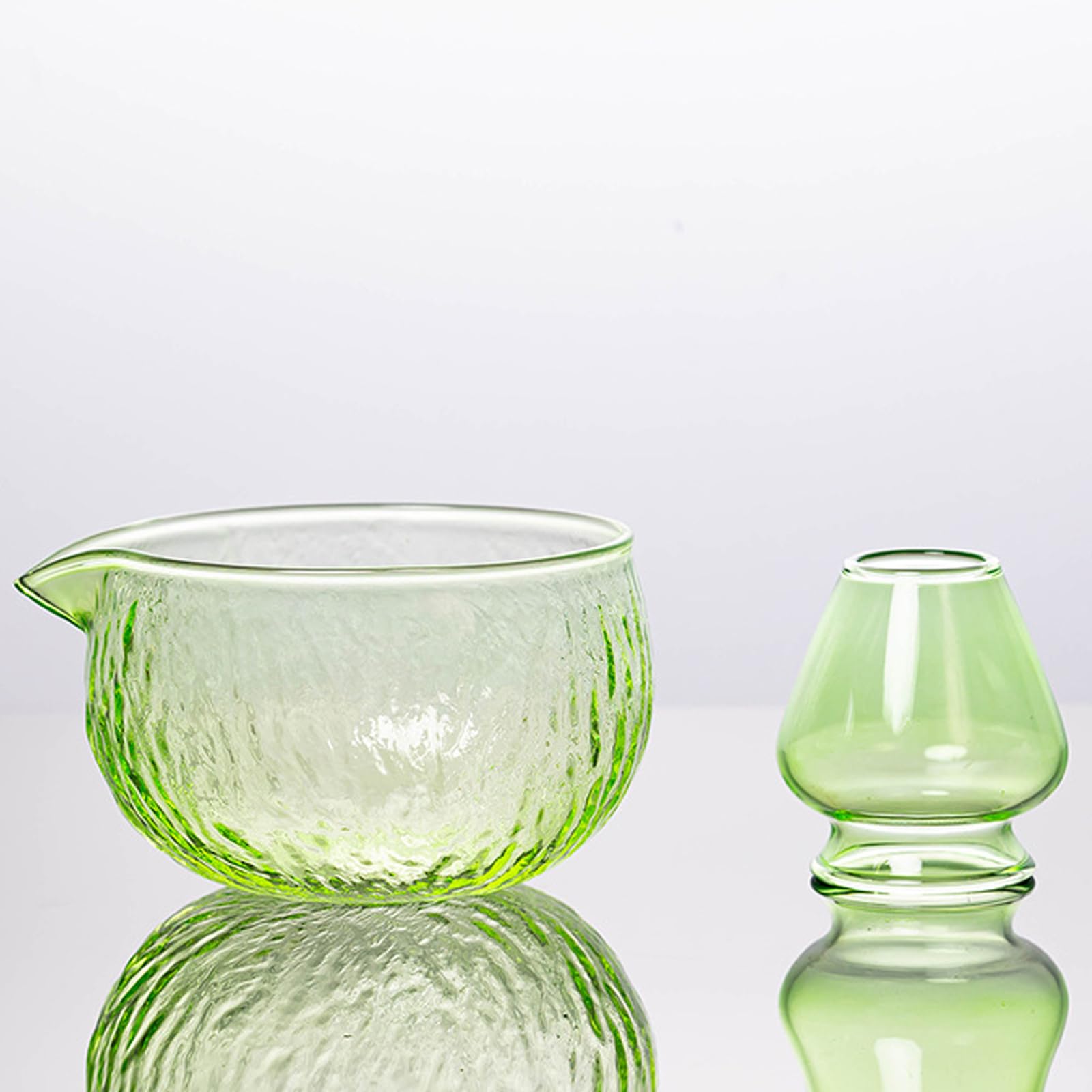 

Набор чаш для матча MiniMood, термостойкое стекло, набор для чайной церемонии, подарочный набор, прозрачный, чаша для чая + подставка для часэна, традиционный японский дизайн,