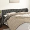 Vidaxl Wingback Headboard, Dark Grey, 203X23X78/88 Cm, Velvety