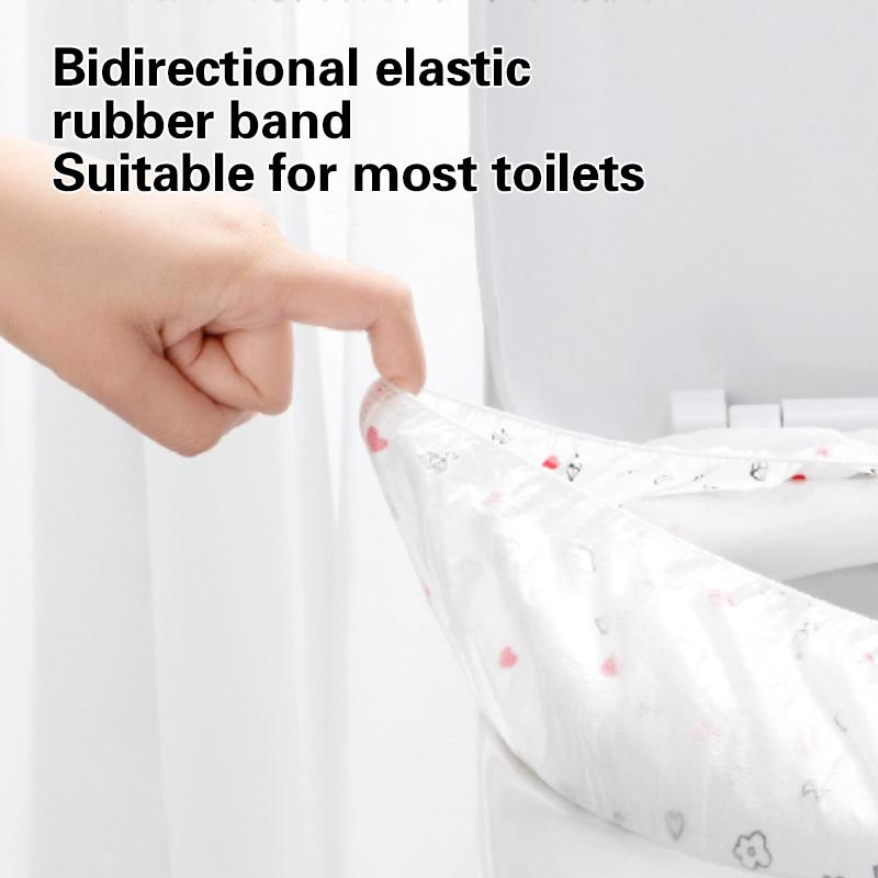 10 Stück biologisch abbaubare Einweg-Toilettensitzabdeckungen WC-Toilettenmatten Reise-Camping-Hotel-Badezimmer-Zubehör Toilettenpapier-Pads
