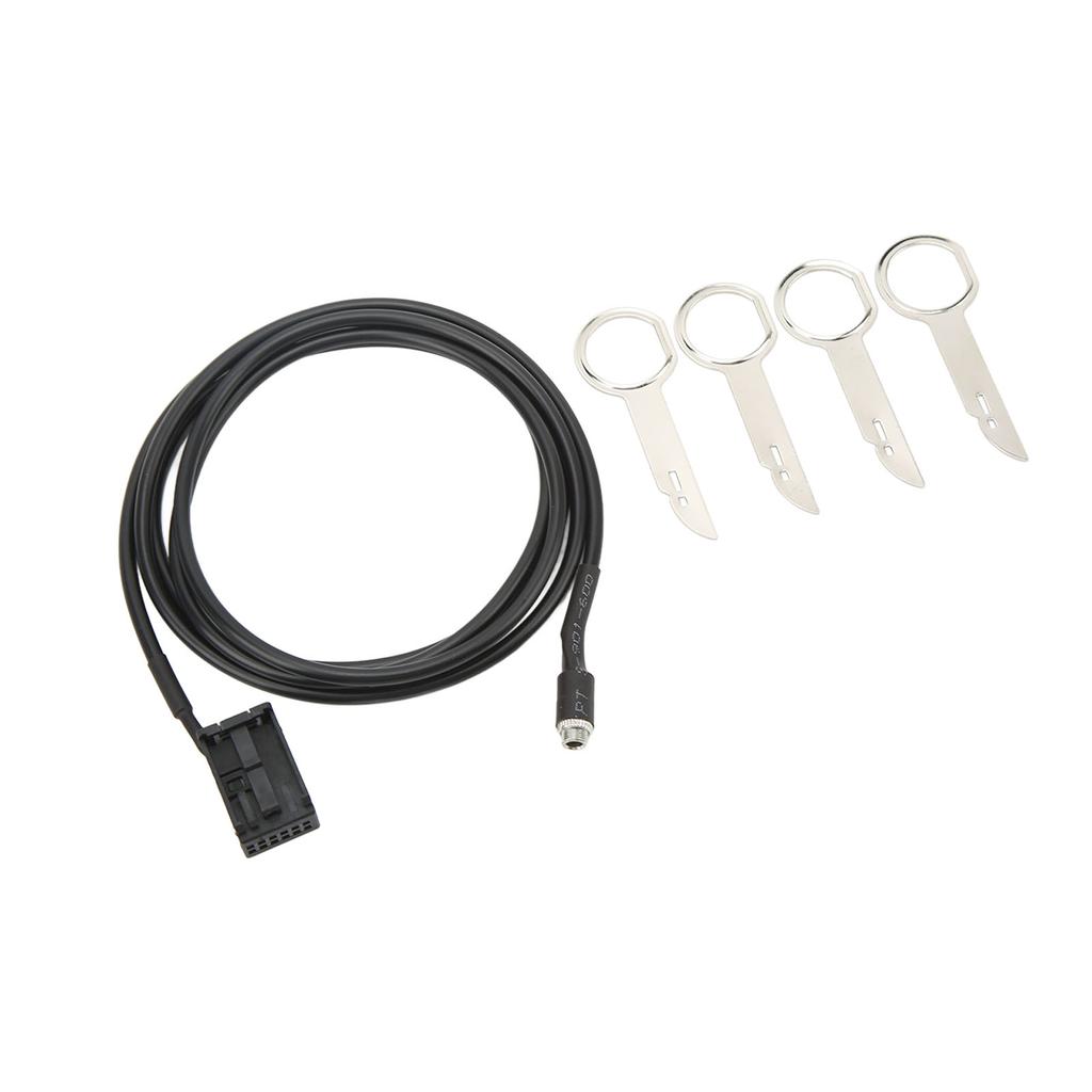 2 Pcs Aux in Audio Cable 6000CD Auxiliary Input Audio Jack Auxiliary Cable Adapter Kit with Removal Tools Replacement