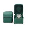 PU Leather Watch Box with Removable Cushion Watch Organizer Zipper Closure Watch Packaging Box