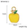 CARLIDANA Fashion Moon-shaped Multi-color Oil-dripping Gold Plated Stainless Steel Pendant Heart Apple Accessories DIY Jewelry