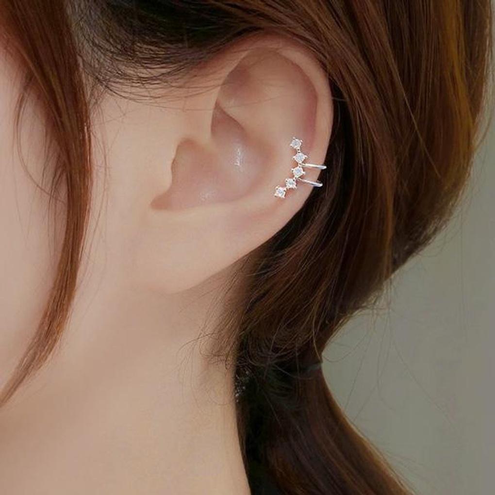 Women's Daily Point Mercury Curved Ear Cuff