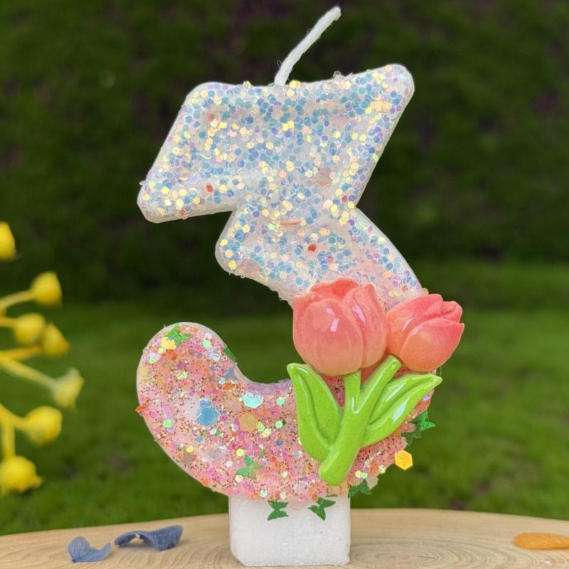 

Свічки з цифрами «Зроби сам» з глітерним дизайном, прикраси для торта до Дня захисту дітей, свічки на день народження до сезону випускних, святкові прикраси 4x7,5 см