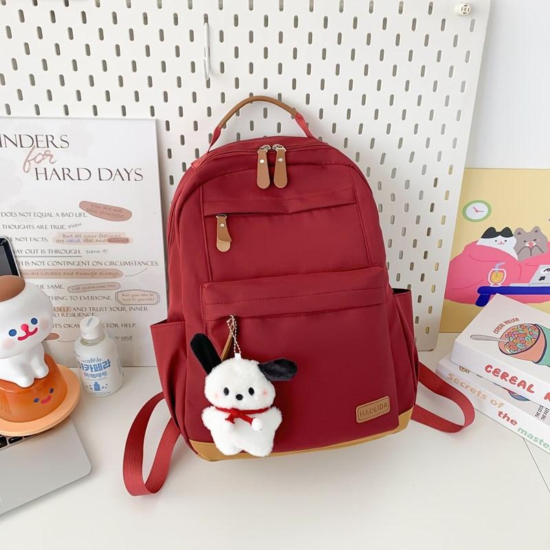 Casual Joker Backpack Retro Fashion Commuter College Student Travel Backpack Girl Student Bag Large Capacity