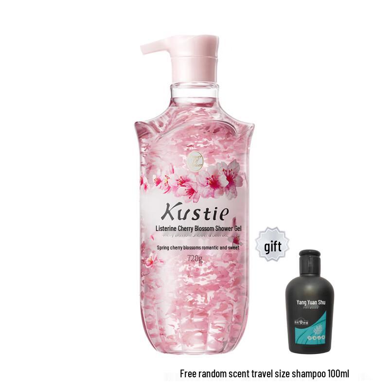 Kustie Cherry Blossom Petal Scented Moisturizing Shower Gel