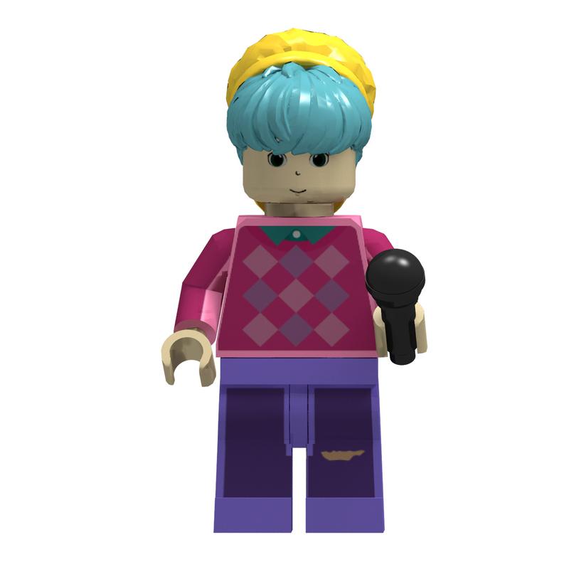 KPOP Demon Hunters Cartoon Doll Building Blocks Kawaii Mini Collection Action Figure Head Assembly Toys Child Educational Toys Christmas Gift