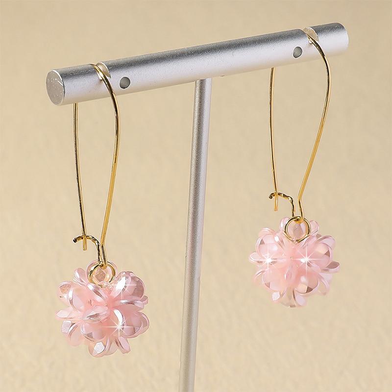 1 Paio Orecchini a Palla Floreale Tendenza Moda per Donne Ragazze Dolci Versatili Eleganti Orecchini Lunghi Accessori Gioielli Regali