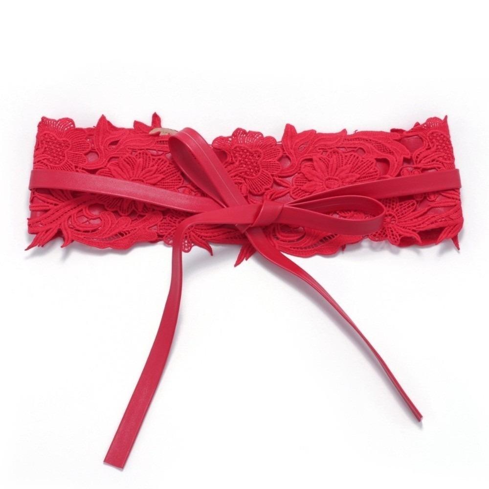Wide Lace Girdle Vintage Obi Belt Boho Style Lace Belt for Dresses