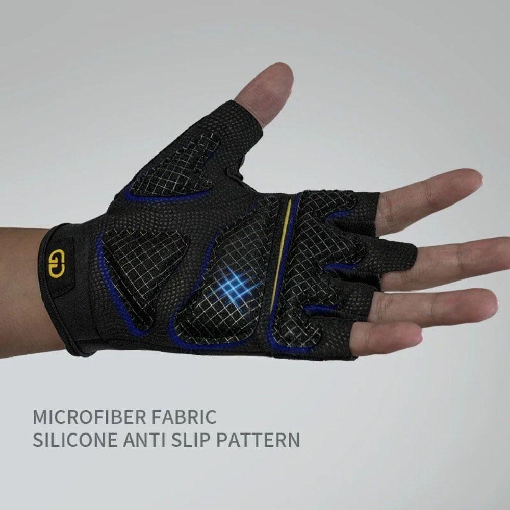1Pair Thickened Weightlifting Gloves Anti-Slip Cycling Motorcycle Gloves  Sports Gym