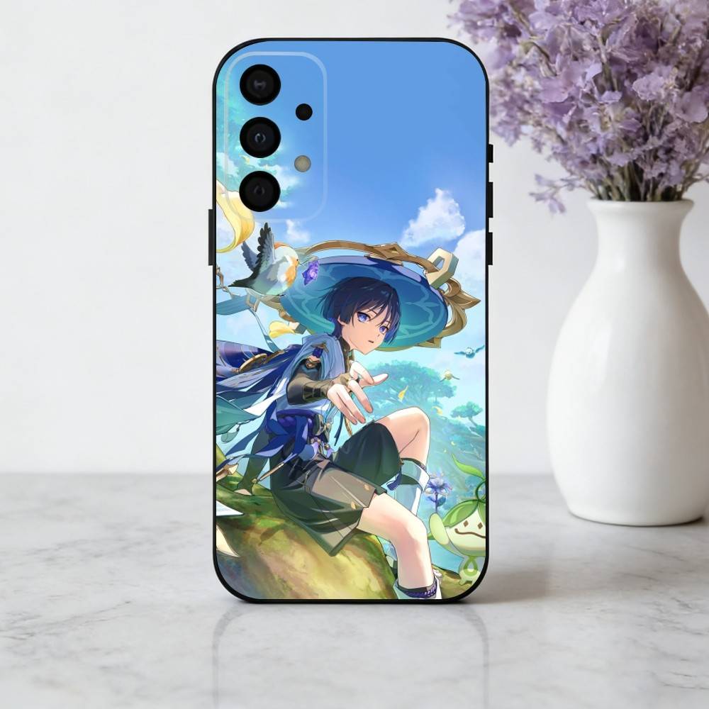 S-Scaramouches G-Genshin I-Impact-T phone Case For Samsung Galaxy A73,A72,A71,A70,A53,A52,A51,Others Soft Black Shell
