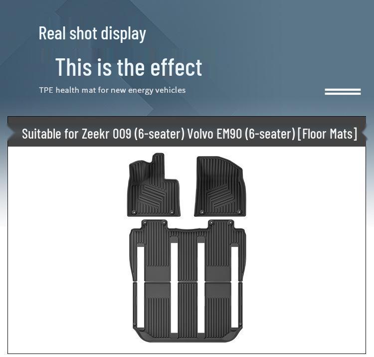 Compatible Floor Mats for 2022-2024 Zeekr 009 & 2025 Volvo EM90 - All TPE Trunk and Floor Mats