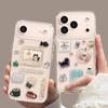 Apple 17promax Mobile Phone Case Transparent iPhone 17, Cute DIY Cat Design, Full Coverage Air Soft Case