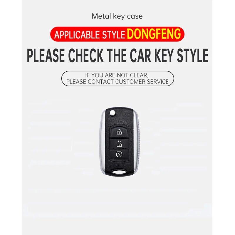For Dfsk Dongfeng Scenery 580 Dfm Honor 560 500 Car Key Case Zinc Alloy Leather Key Fob Car Smart Remote Key Case New Model