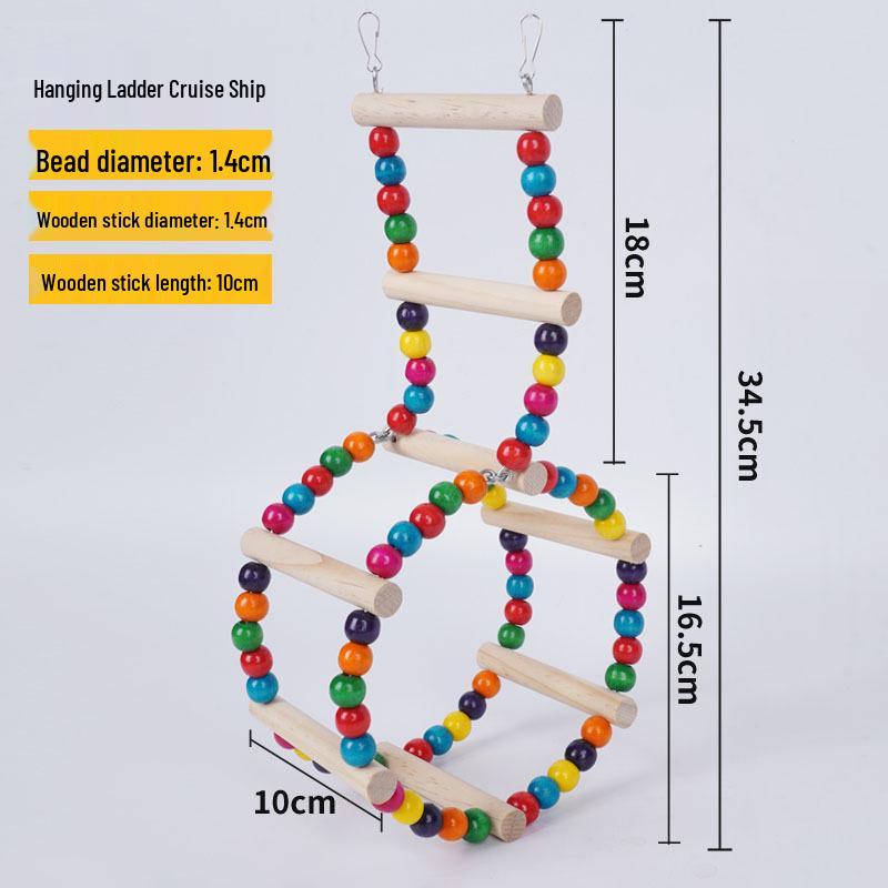 Parrot Cage Accessories: Swing, Cloud Ladder, Bird Nest, Decompression Toys for Cockatiel, Budgie, Parakeet, and Small Birds
