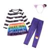 Bambole Gabby Travestimento Casa delle Bambole Cartone Animato Gioco di Ruolo Set da 2 Pezzi Vestiti in Tulle a Righe Gioco per Bambini Tema Festa Abito