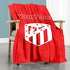 Atletico Madrid Customize Text Blanket Gift Personalized Blanket Ultra-Soft Versatile for Chair Office Chair Picnics Seaside Ideal for All Seasons