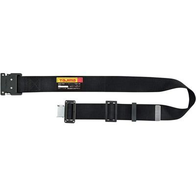 Tajima New Standard Safety Waist 125cm and Durable Forged Black Nylon Belt Belt, Belt, Medium, Black, BWBM125-BK, Long, Impact-Resistant One-Touch
