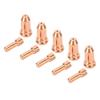 10Pcs Nozzle Electrode Kit Copper 1.5mm Nozzle Plasma Cutter Consumables for PT100 Series