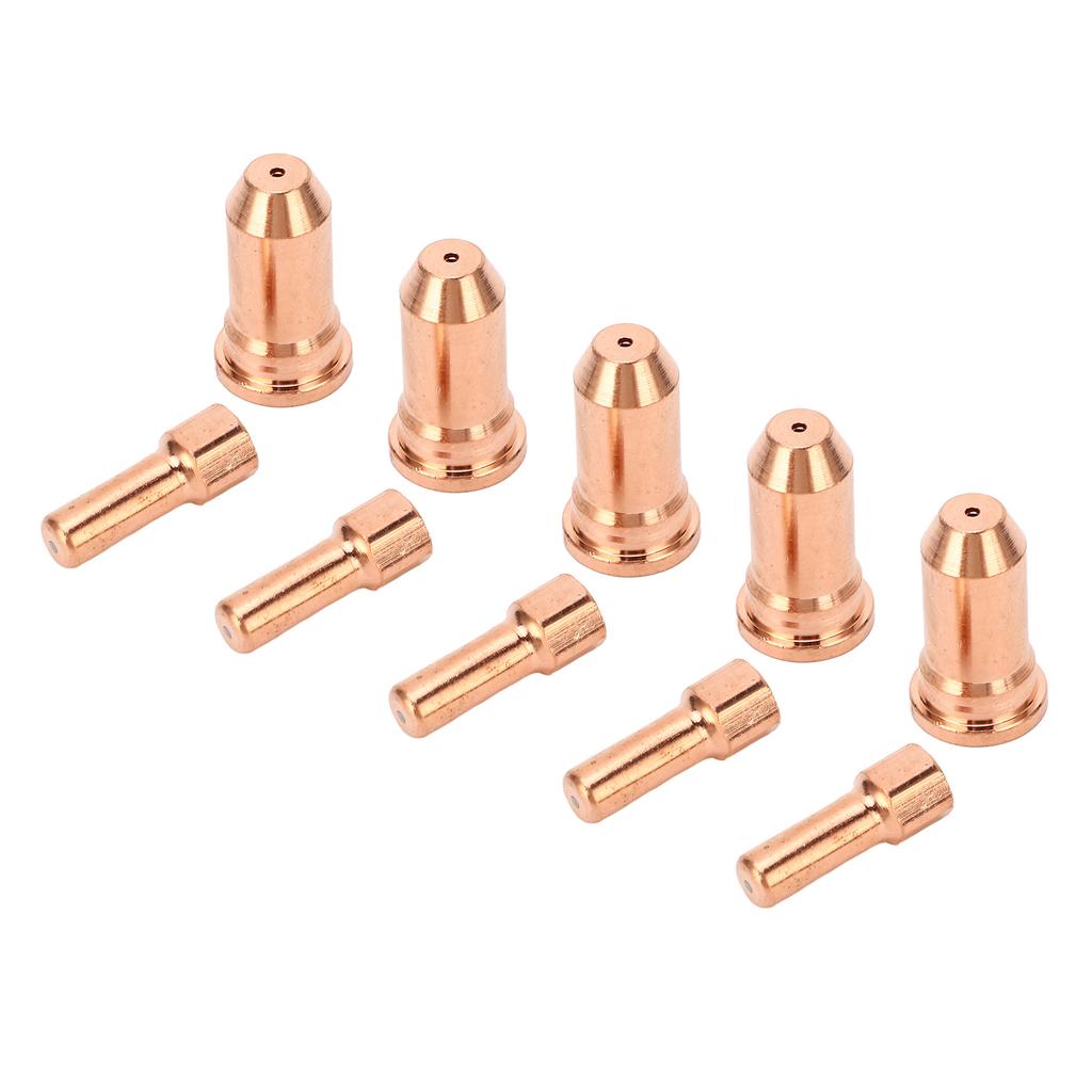 10Pcs Nozzle Electrode Kit Copper 1.5mm Nozzle Plasma Cutter Consumables for PT100 Series
