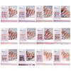 30pcs Glossy French Tip Press On Nail Long Square Shape Stick On Nail Manicure Glossy Acrylic False Nail For Women