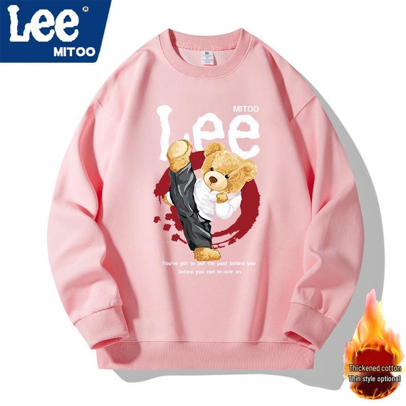 2025 Lee & Mitoo Unisex American Streetwear Fleece Long Sleeve Top