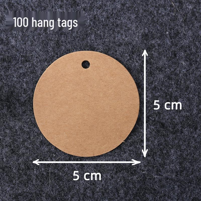 Kraft Paper Round Hang Tag: Retro Gift Decoration Label & Message Card