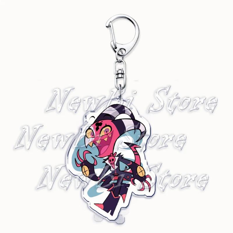 Cartoon Anime Series Helluva Blitzo Keychains Boss Keyring for Accessories Bag Pendant Key Chain Ring Jewelry Fans Friends Gifts