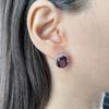 Серебряные серьги с искусственным гранатом nano 9.39ct (60002401)