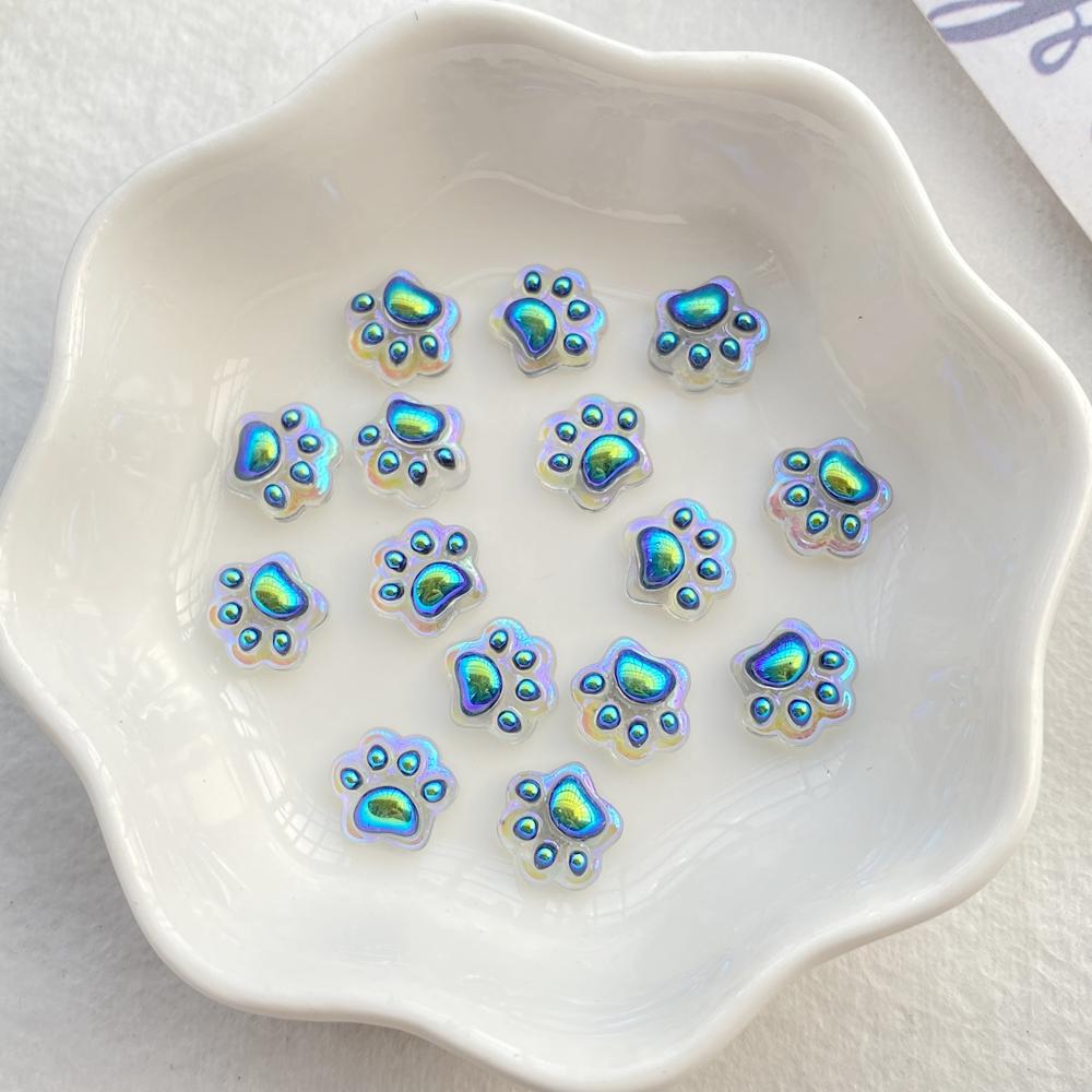 50Pcs Cute Cartoon Mini Colorful Cat Claws Series Nail Art Resin Designer Charms DIY Craft For Nail 3D Decorations Jewelry
