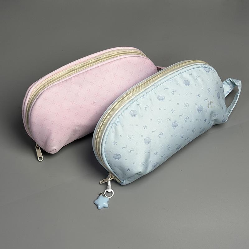 Polka Dot Large Capacity Stationery Pouch Soft Touch Pencil Bag for Primary Middle School Student Supplies
