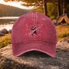 Music Cat Guitar Print Washed Baseball Cap Unisex Casual Hat for Golf Outdoor Daily Wear